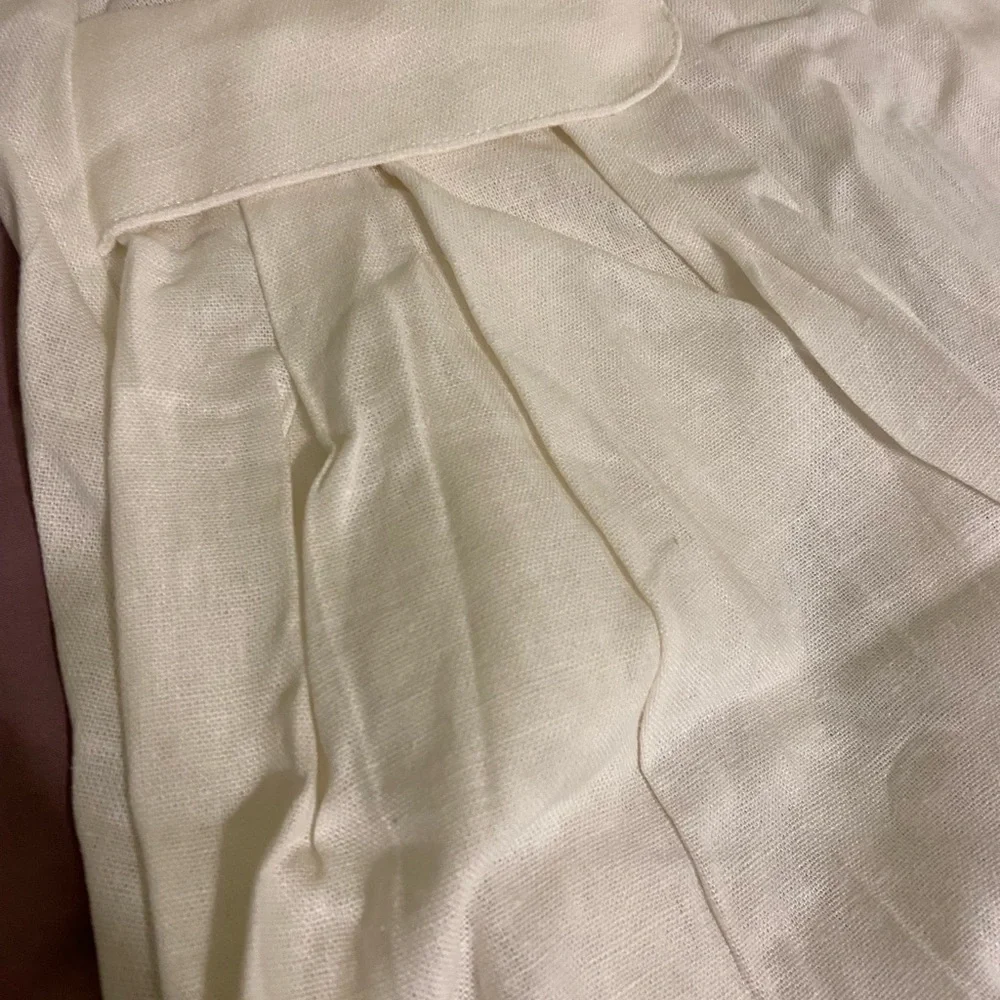 White linen button-down midi skirt - Picture 5 of 6
